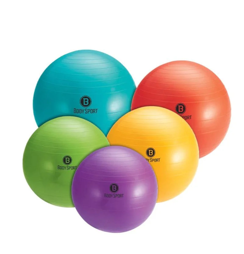 Professional Green Fitness Ball (55 cm) with Pump and Exercise Guide Included