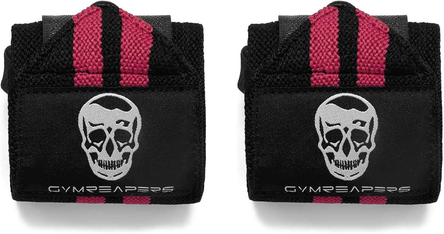 IPF Approved 18" Professional Weightlifting Wrist Wraps with Heavy-Duty Thumb Loop - Optimal Support for Powerlifting, Strength Training, and Bodybuilding