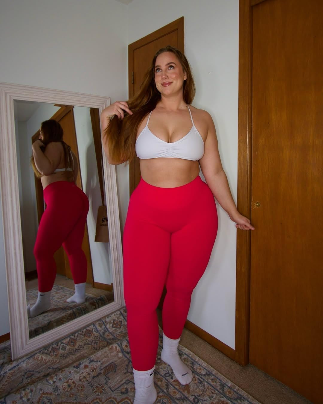 Influence Women's Seamless Compression Leggings with Tummy Control - Mid Rise Yoga Pants