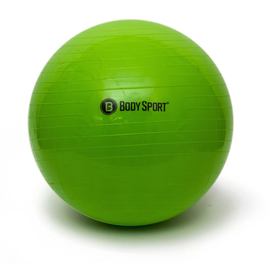 Professional Green Fitness Ball (55 cm) with Pump and Exercise Guide Included