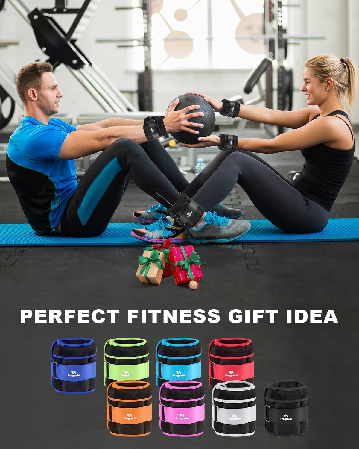 Adjustable Ankle Weights with Removable Weights (1-20 lbs) for Jogging, Gymnastics, Aerobics, and Physical Therapy