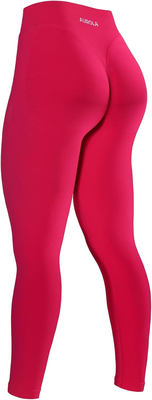 Influence Women's Seamless Compression Leggings with Tummy Control - Mid Rise Yoga Pants