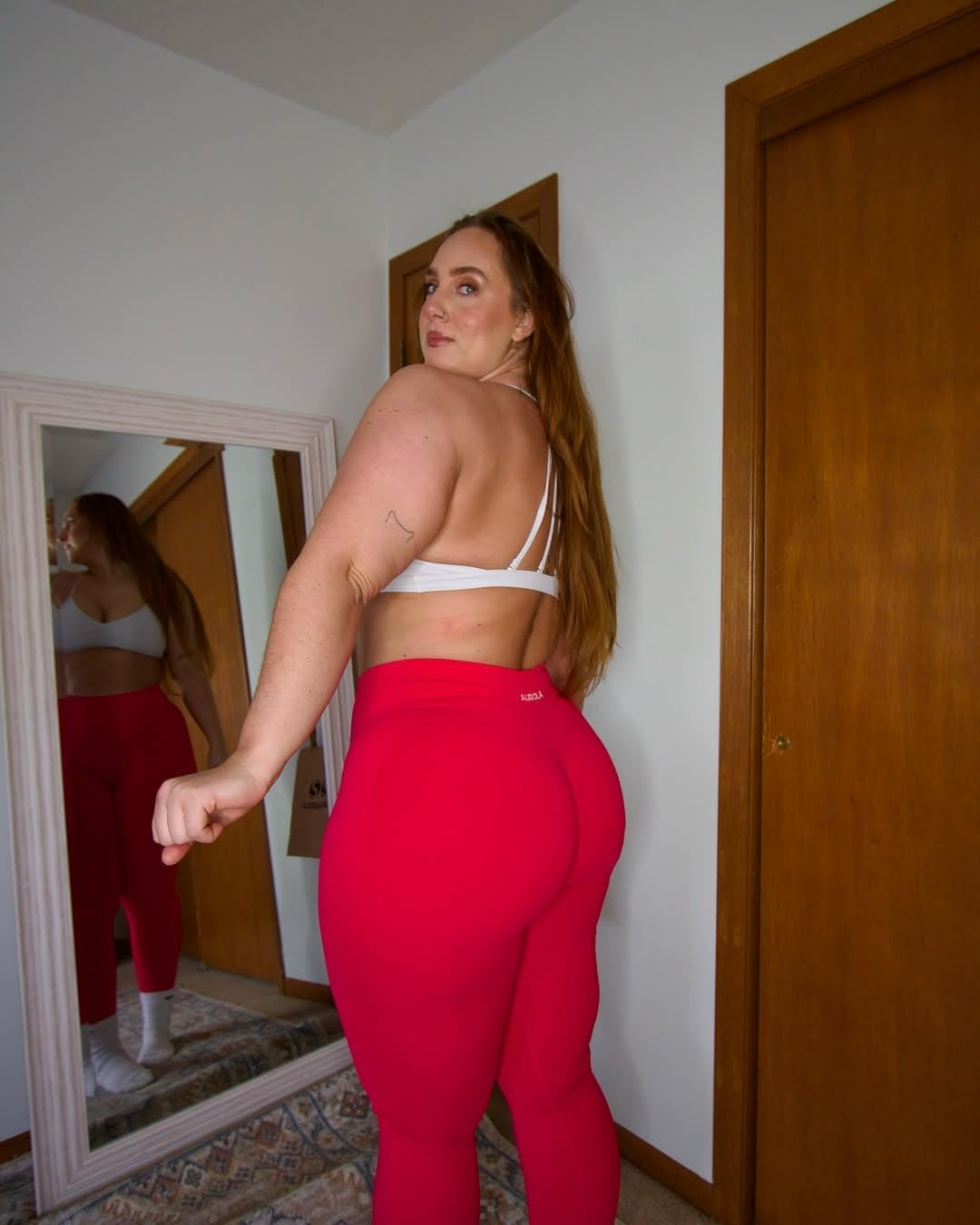 Influence Women's Seamless Compression Leggings with Tummy Control - Mid Rise Yoga Pants