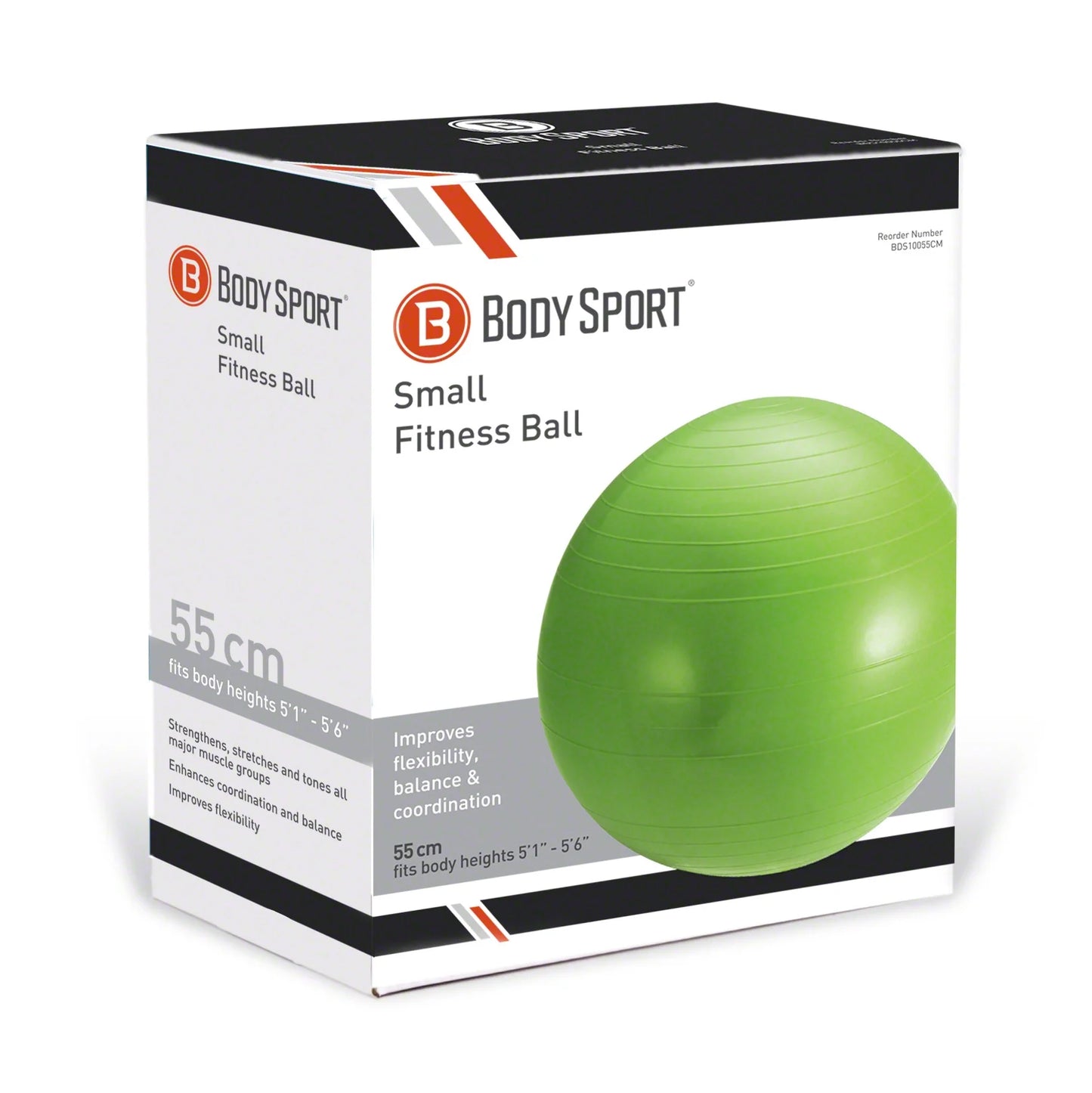 Professional Green Fitness Ball (55 cm) with Pump and Exercise Guide Included