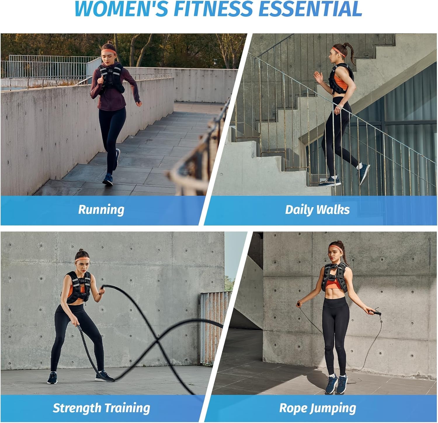 Weighted Vest with Reflective Stripe for Enhanced Workout Performance - Available in 6Lb to 30Lb Options for Strength Training, Running, Fitness, Muscle Building, and Weight Loss