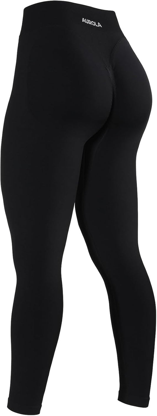 Women's Seamless Compression Tummy Control Mid Rise Yoga Leggings